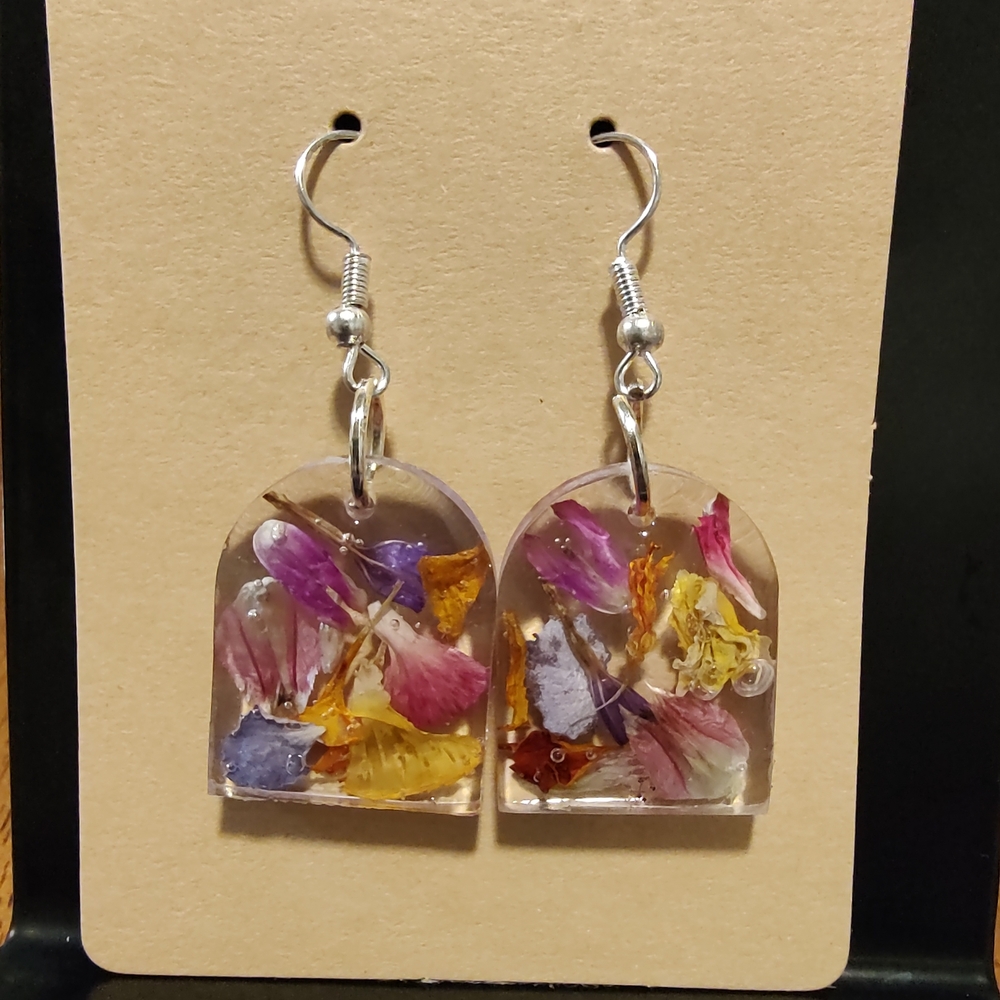 Floral Resin Earrings